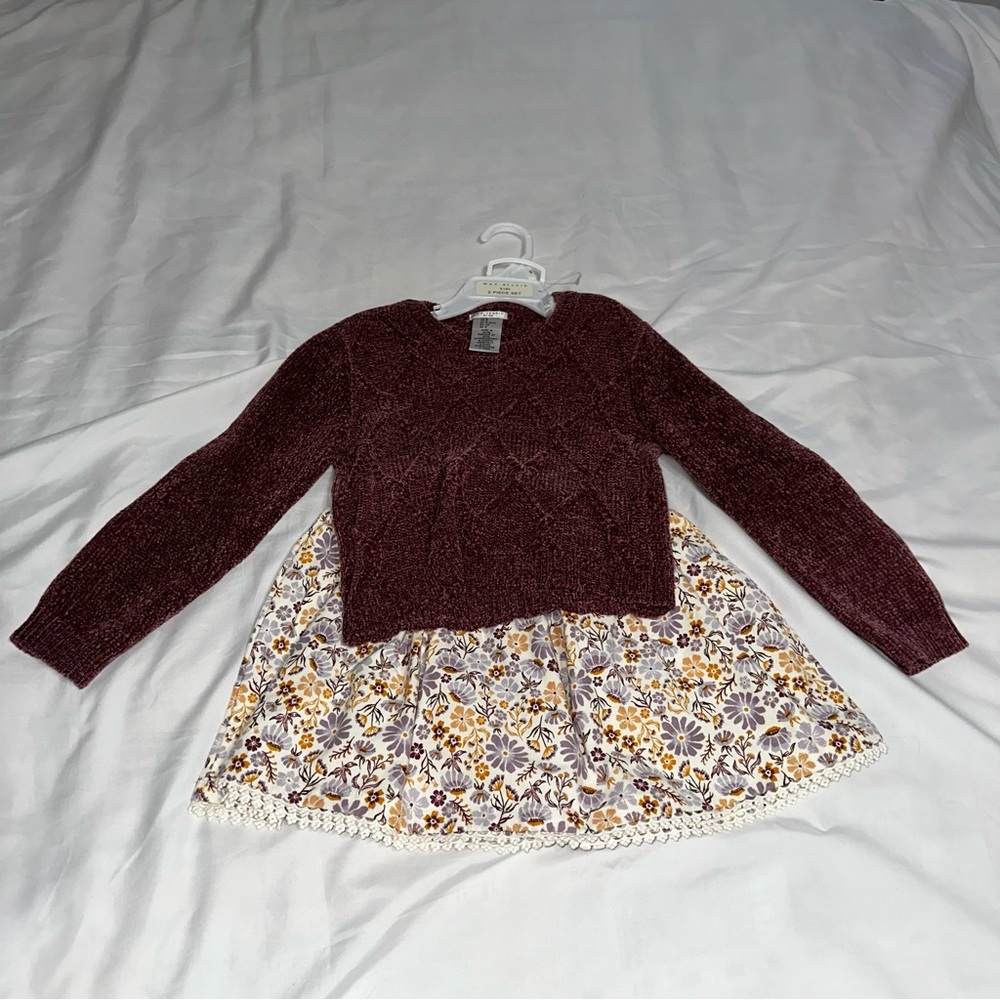 Girls 2 piece Sweater & Skirt set